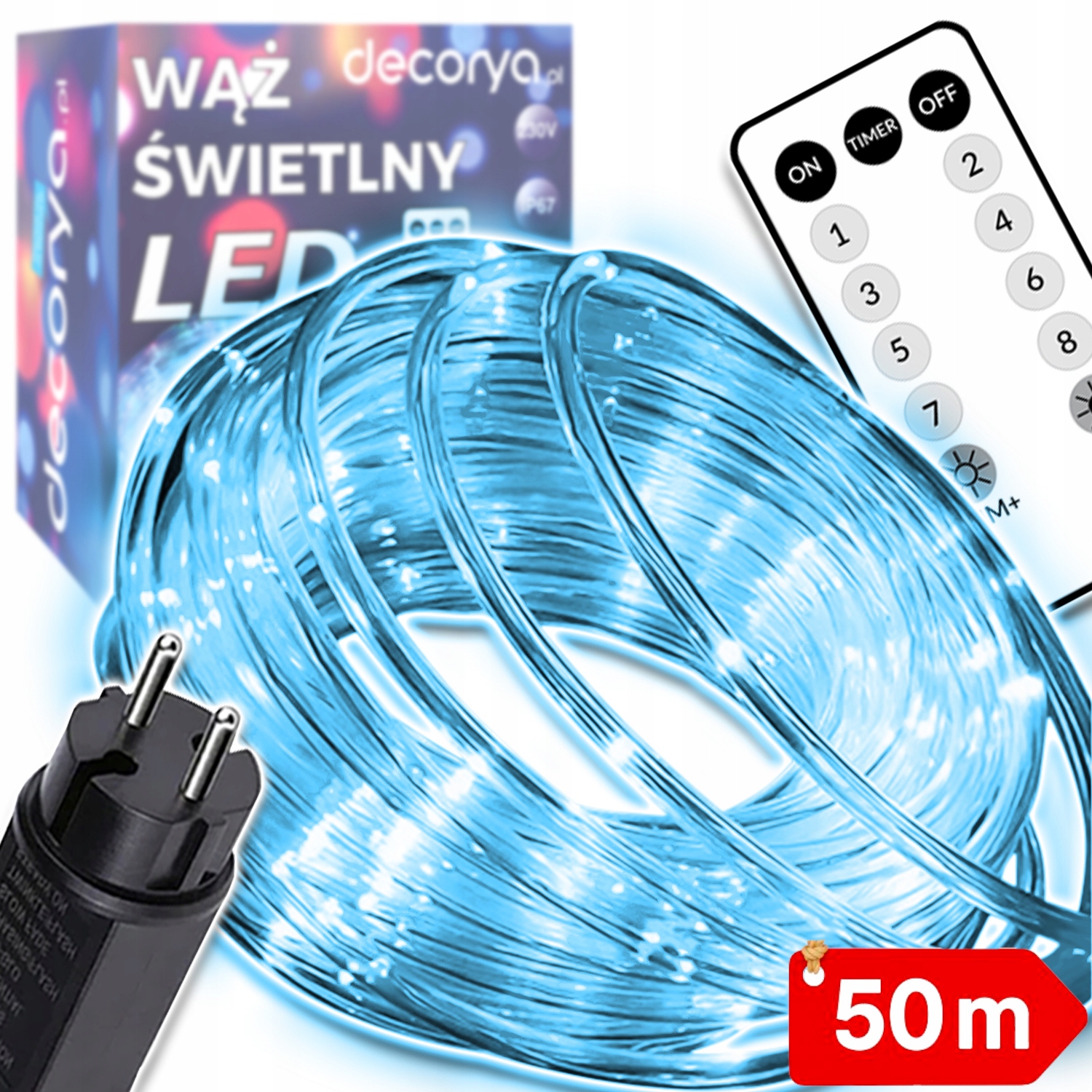 Led Světelná Hadice Vánoční Osvětlení Na Stromeček Venkovní Girlanda 50 M Voděodolná IP67