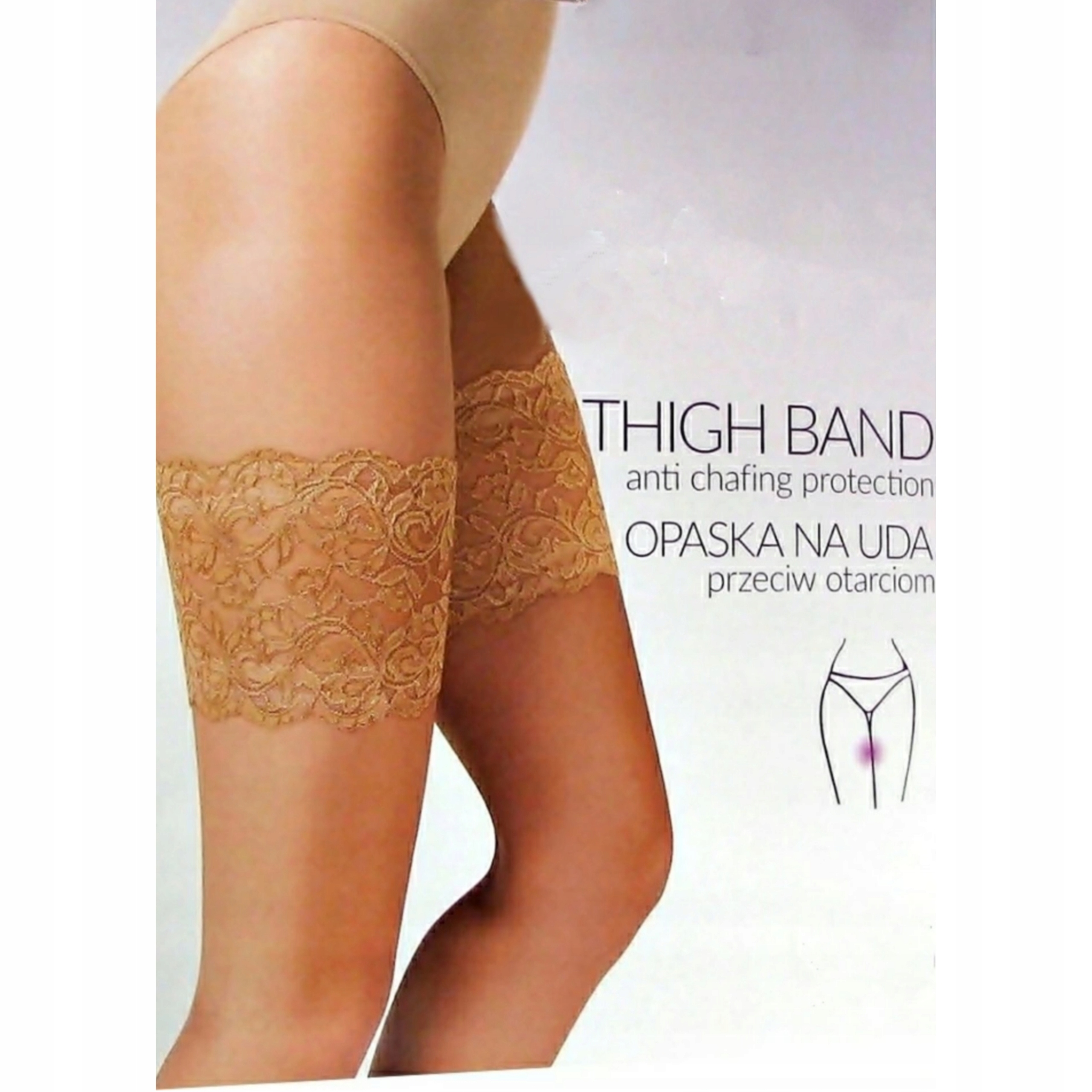 

Opaska na Uda przeciw otarciom 5/6 Koronka Beige
