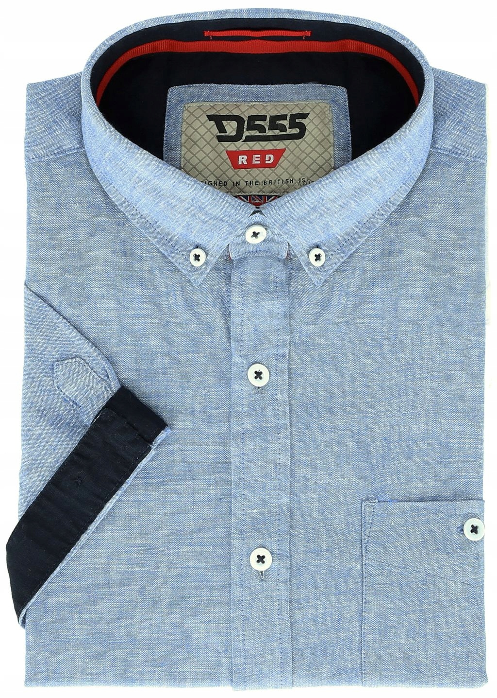 

Lniana niebieska koszula Duke L/42 obw_kl_114