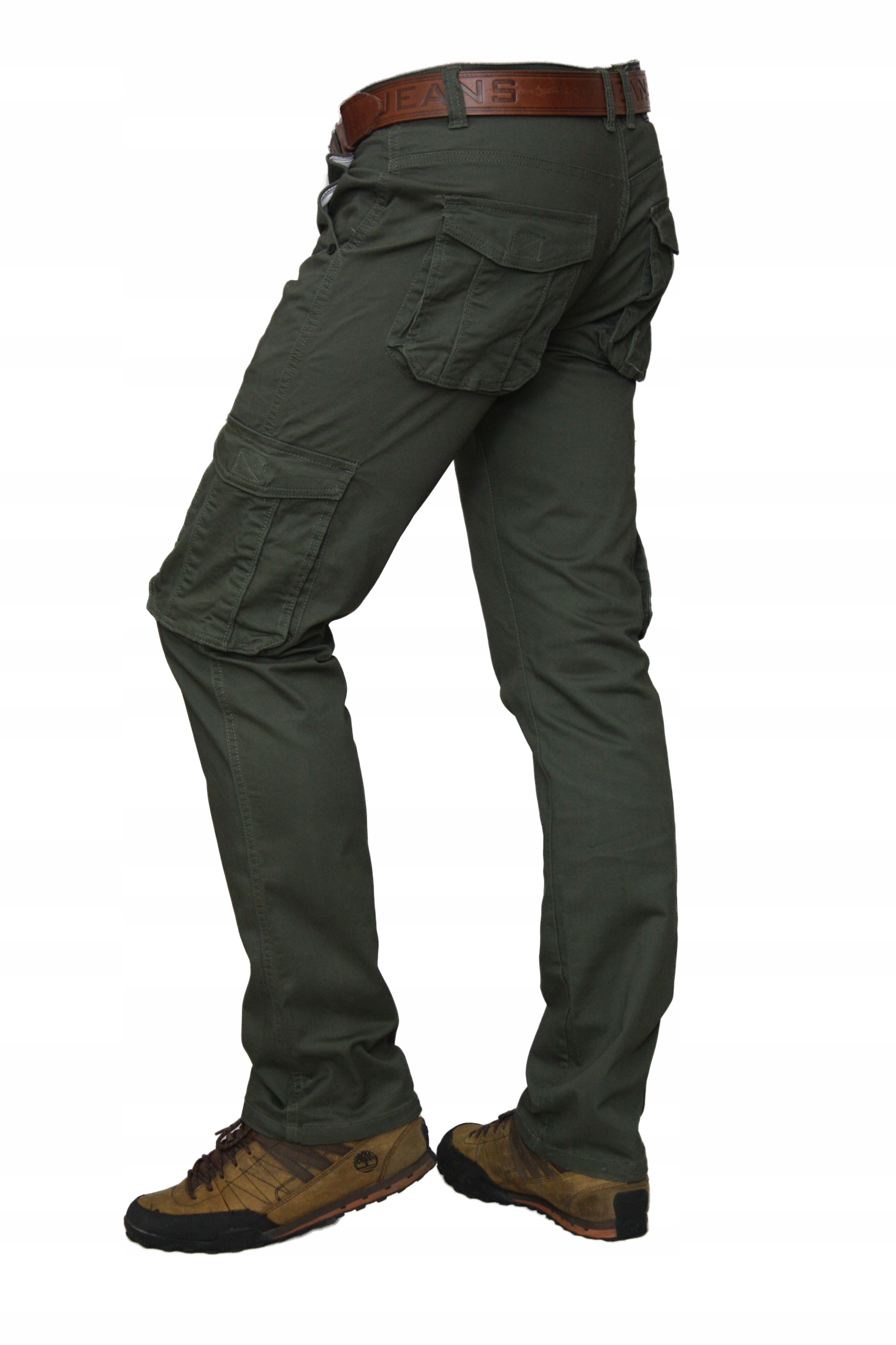 SPODNIE MĘSKIE BOJÓWKI KHAKI (oliwka) W40 L30 PAS 104-106 Kolor zielony