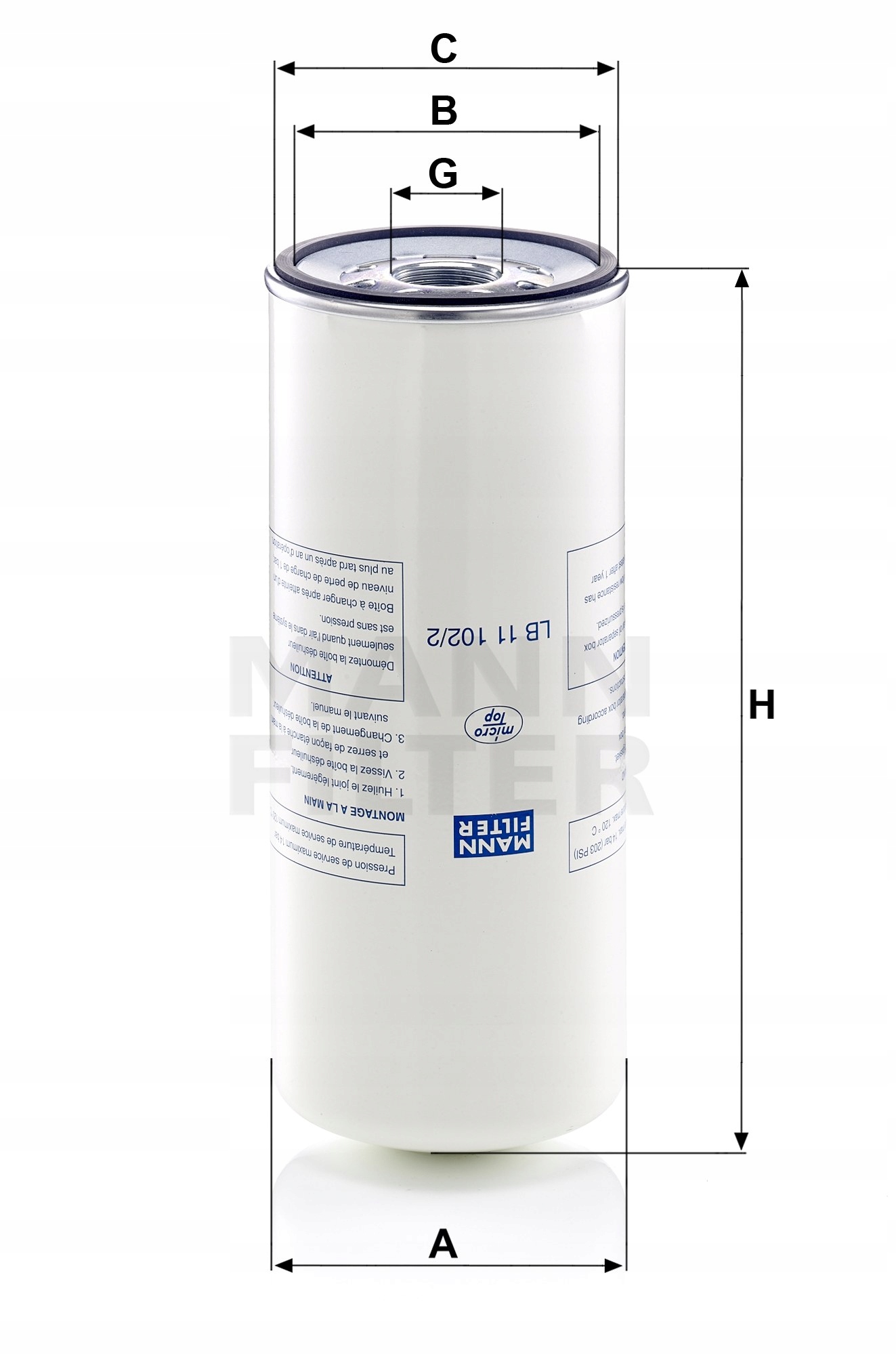 Olejový filter Mann-filter Lb 11 102/2