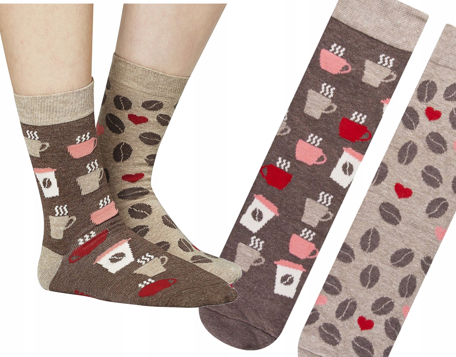 

Kolorowe Śmieszne Skarpety Damskie Nie Do Pary