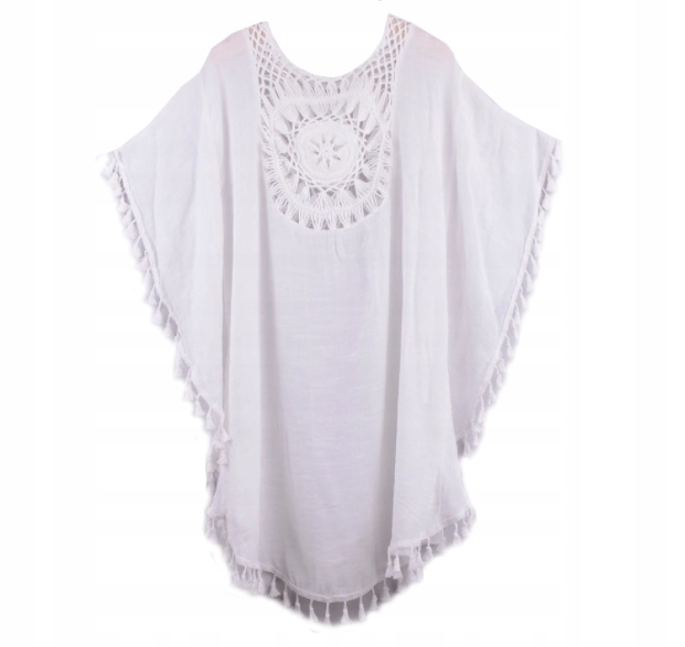 TUNIKA BOHO NA PLAŻĘ ZWIEWNA LUŹNA NARZUTKA PAREO