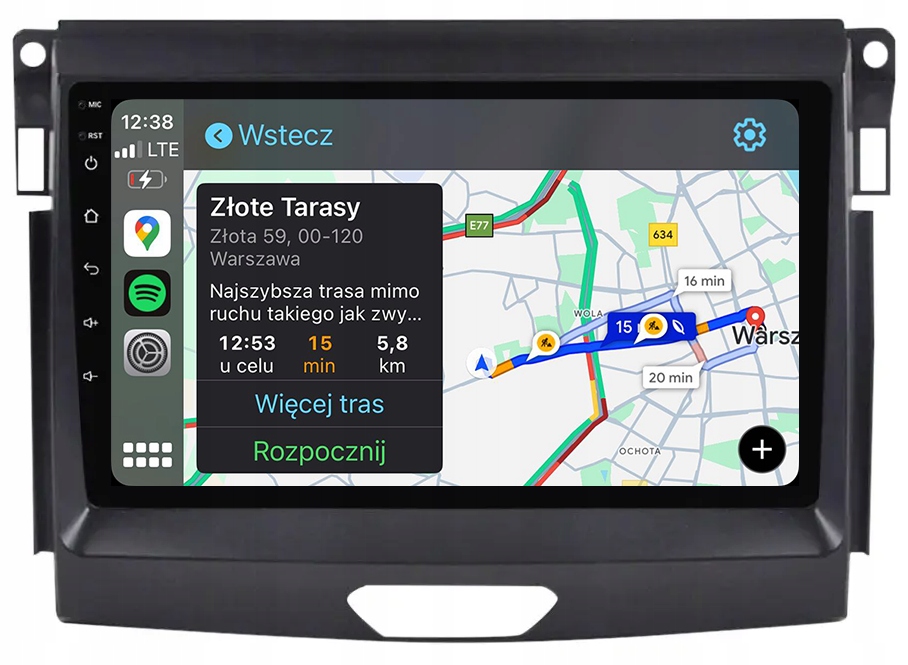 Ford Ranger 2015-2020 Android Carplay Rádio Navigace 8GB/128GB Dsp