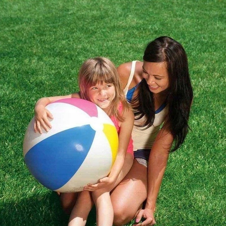 PIŁKA PLAŻOWA dmuchana INTEX 61cm dzieci basen Model 59030