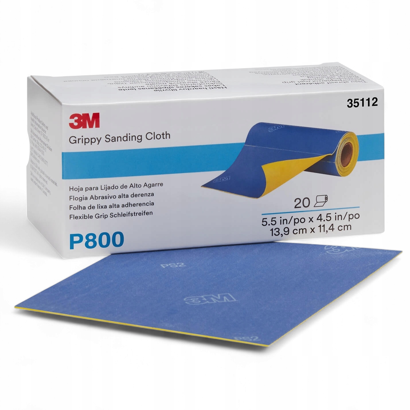 3M 35112 Brúsne listy na ručné brúsenie na mokro a na sucho P800