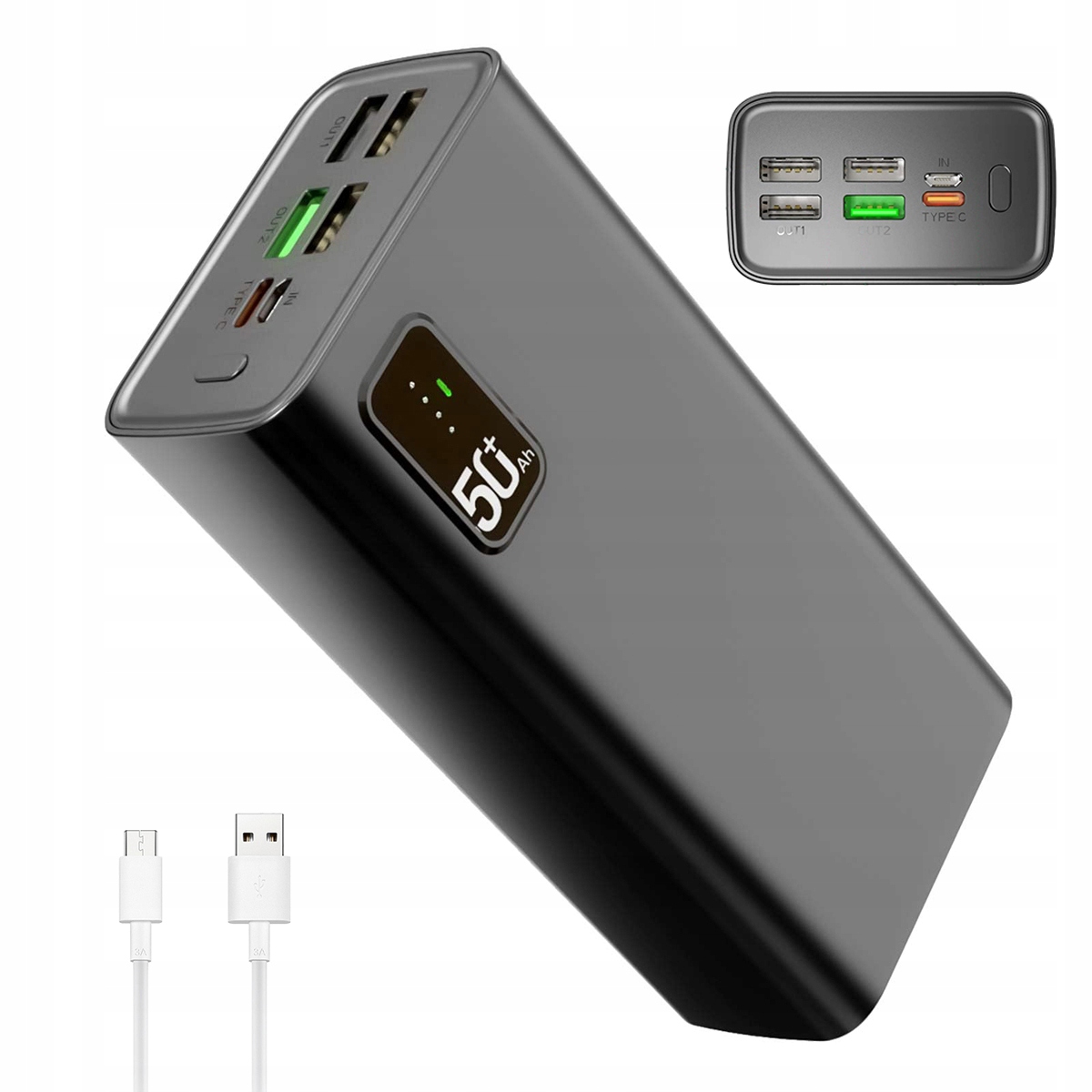 Powerbanka 30000 mAh Výkonná Powerbanka Qc Pd 22.5W 4xUSB Type-C