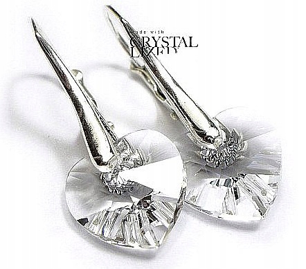 Krásné krystaly Náušnice Stříbro 10 Crystal