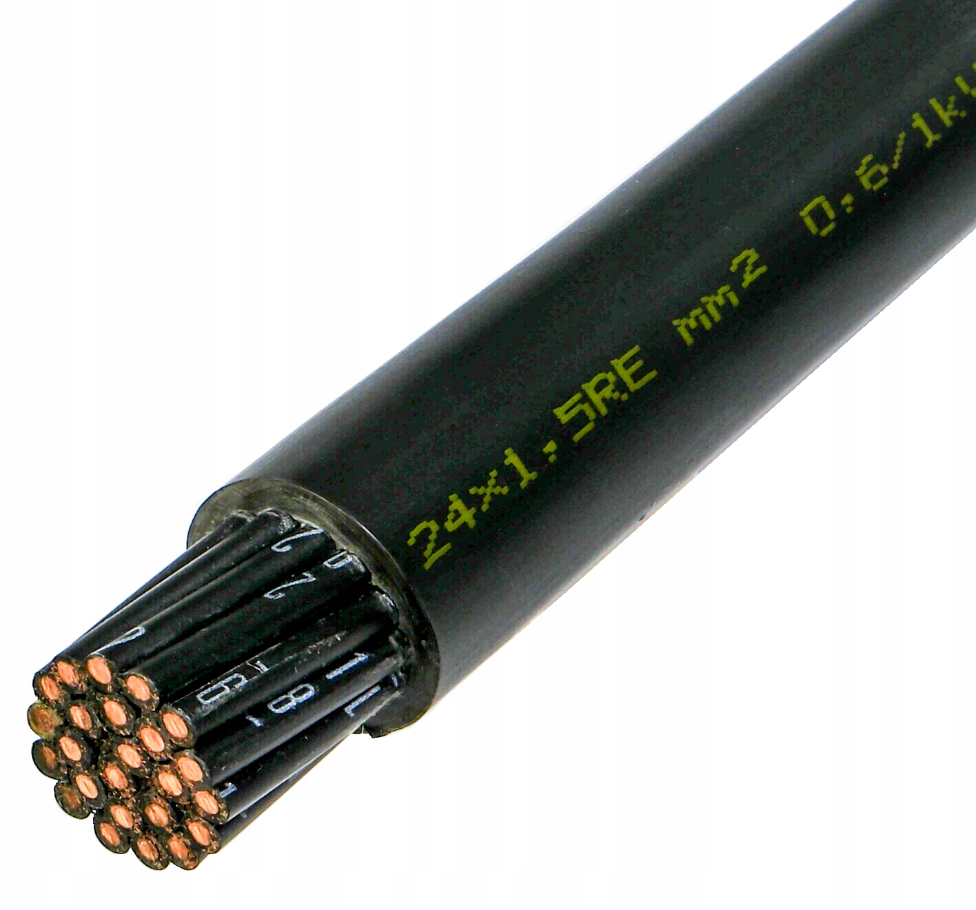 Kabel ziemny sterowniczy zewnęt UV YKSY 24x1,5 Długość kabla 1 m