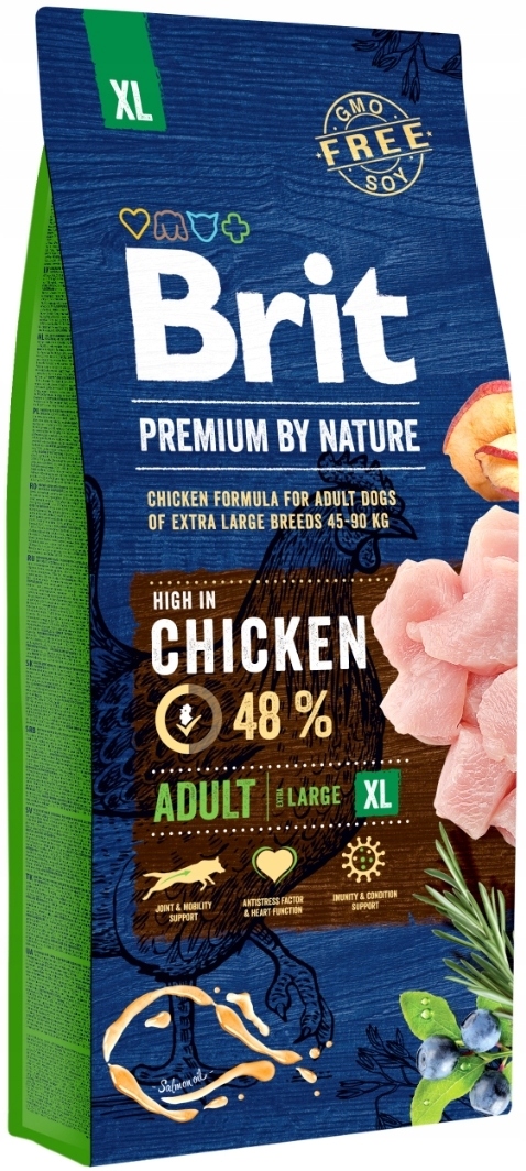 Brit Premium by Nature Adult XL sucha karma dla psa z kurczakiem 15 kg
