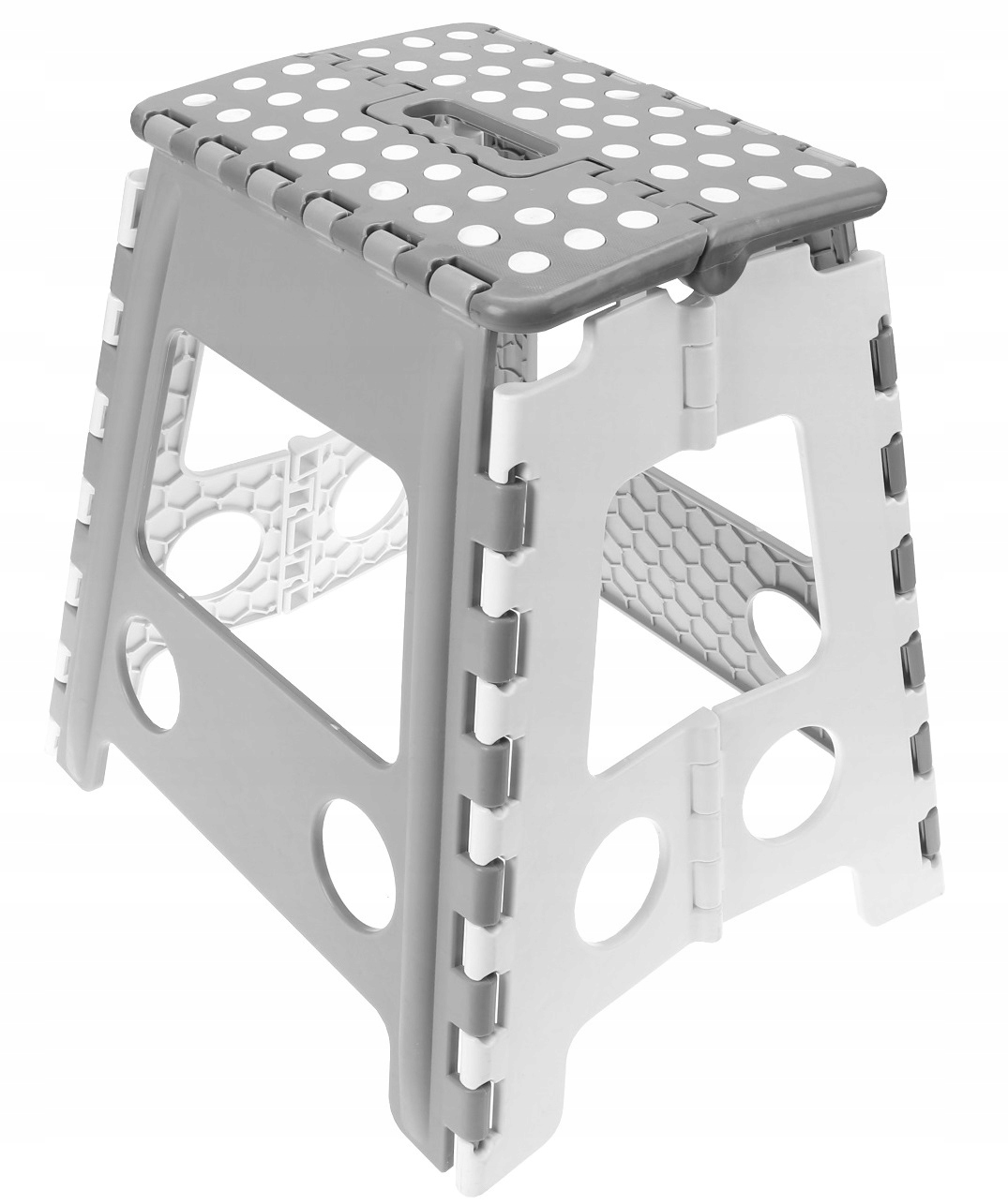 

Taboret Alex Składany Antypoślizg.szaro-biały 39CM