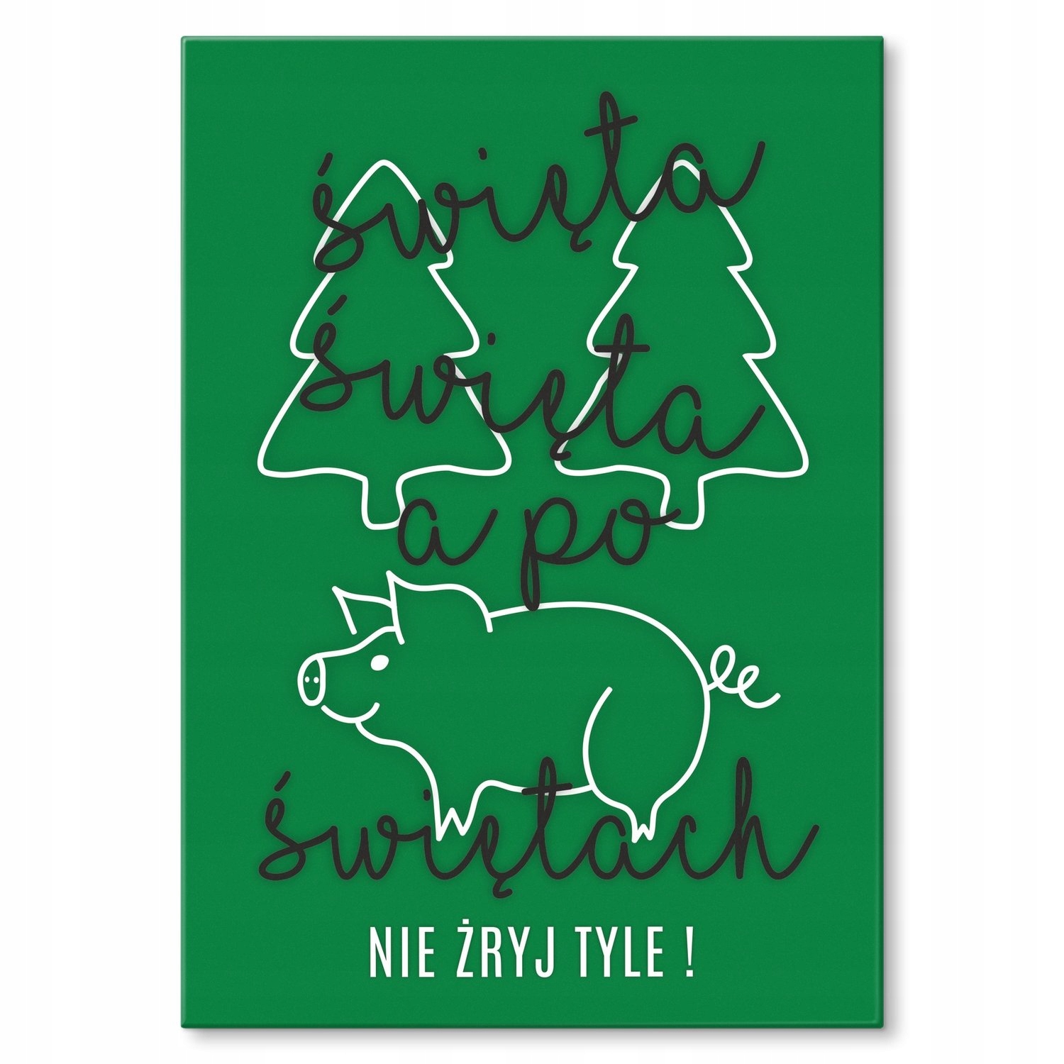 Kovový plakát Vánoce Dárek 22 x 31 cm