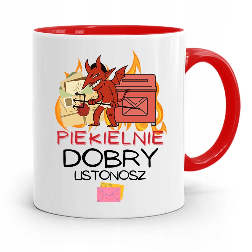 

Kubek Czerwony Dla Listonosza Piekielnie