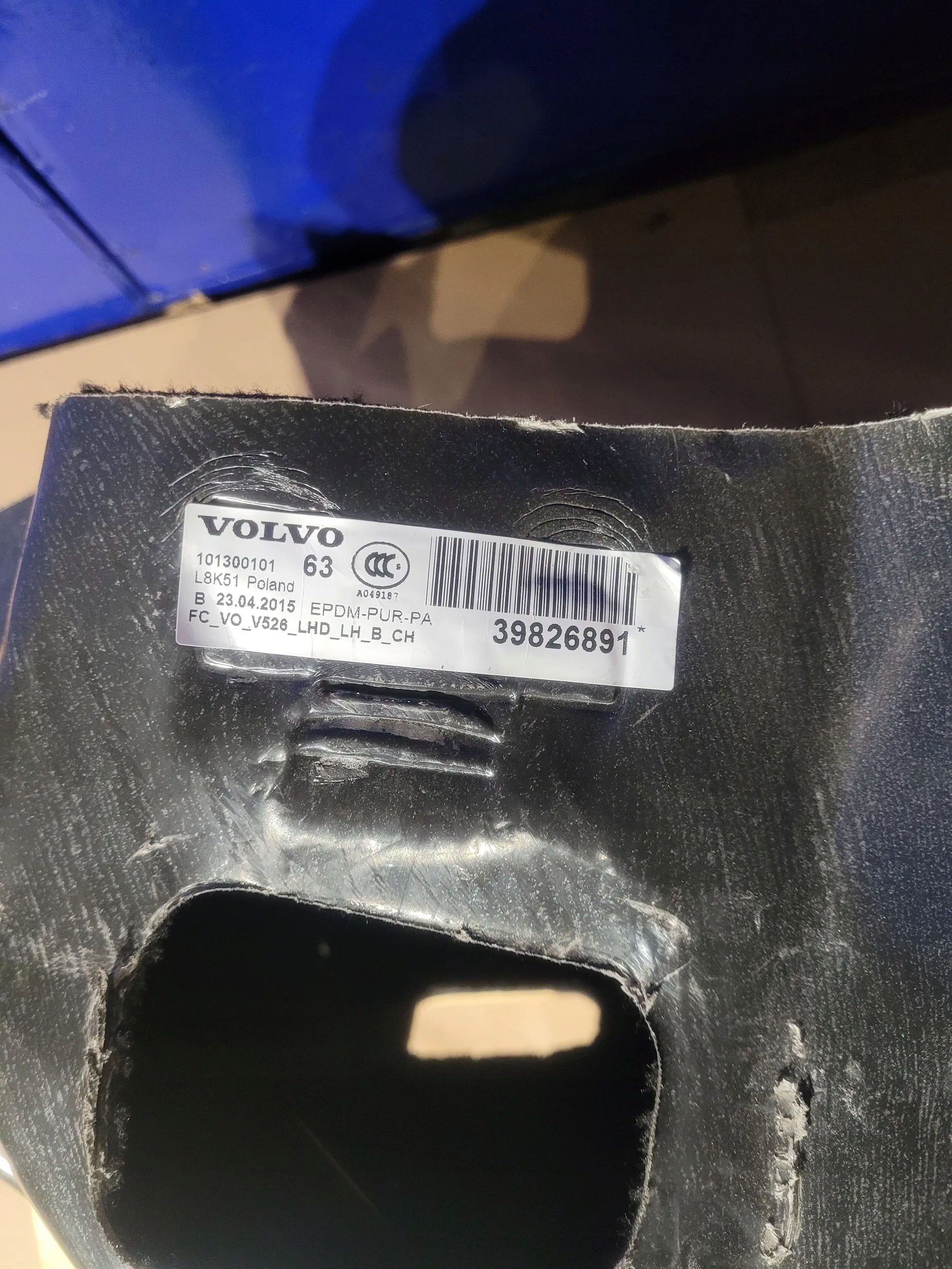 Volvo XC90 2016 Wykładzina Numer katalogowy oryginału 39838723