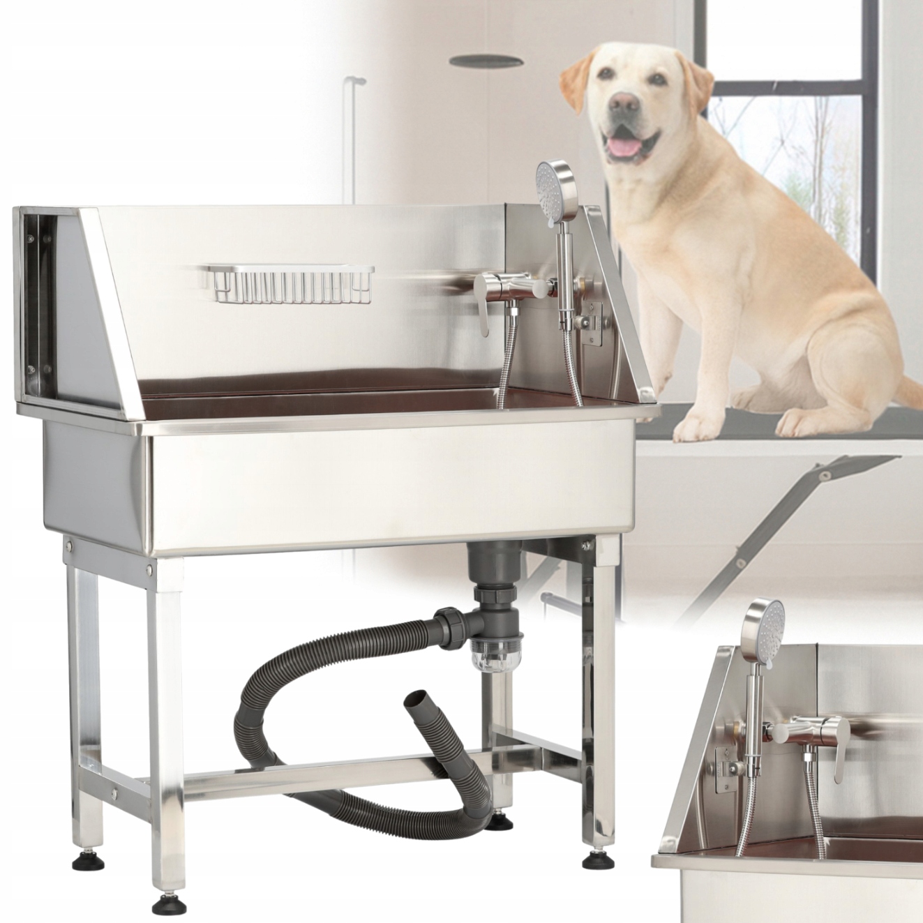 Levně Groomerská vana na mytí psů a zvířat, veterinární do koupele