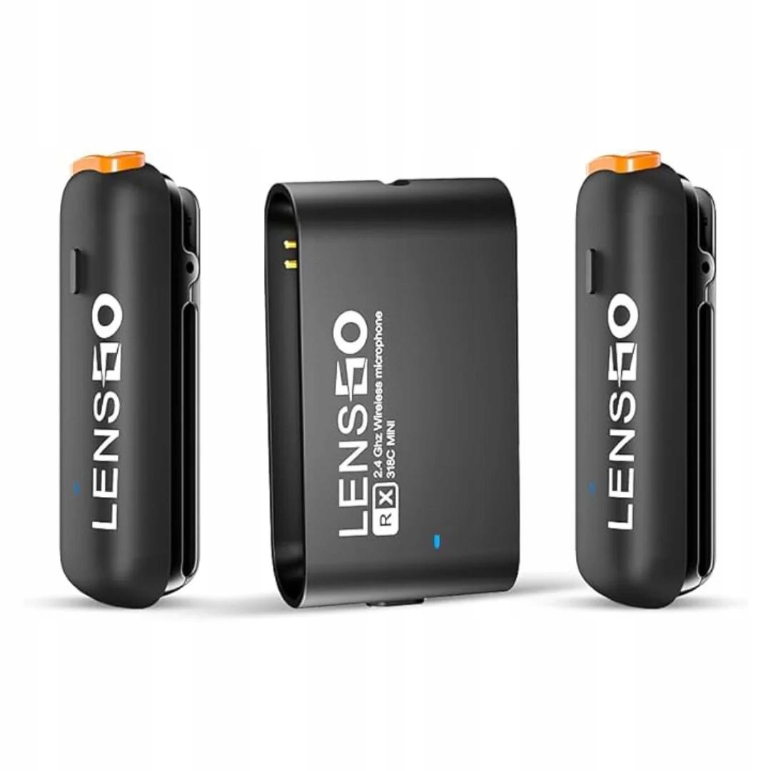 2x Bezdrátový kravatový mikrofon 50 m pro iPhone Lightning LensGo