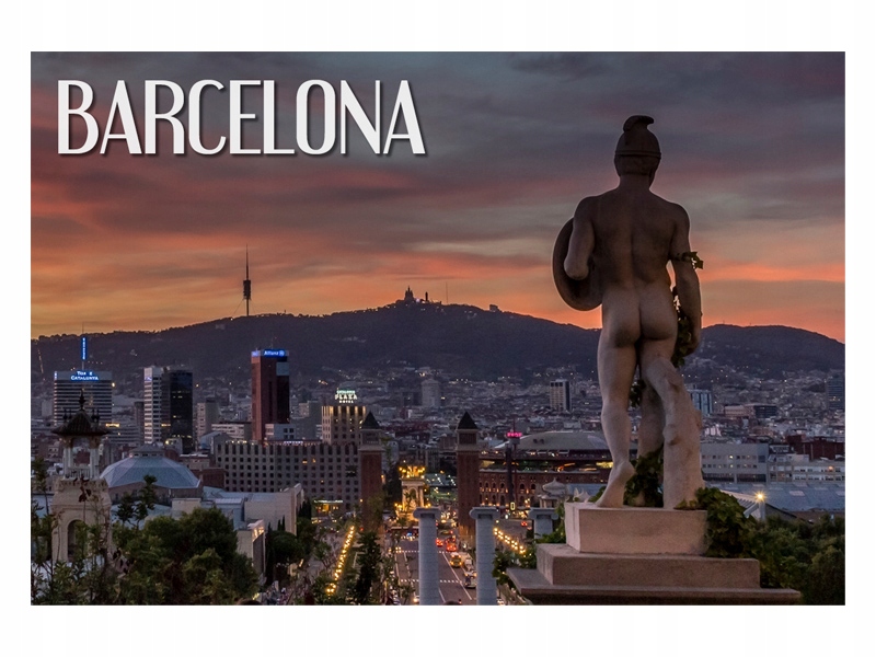 

Barcelona Miasto Panorama Magnes na lodówkę