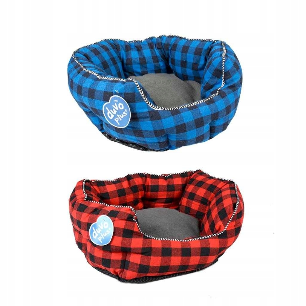 Levně Duvo+ Pelíšek pro psa/kočku Ovál Mřížka Mix barev 41x38x20 cm