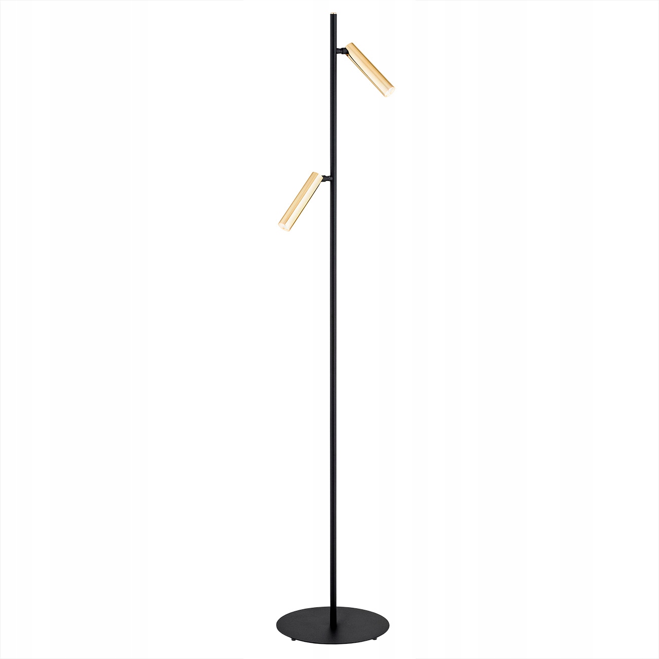 Nowoczesna Lampa Podłogowa 2xG9 Czarna Mosiądz Torre Argon