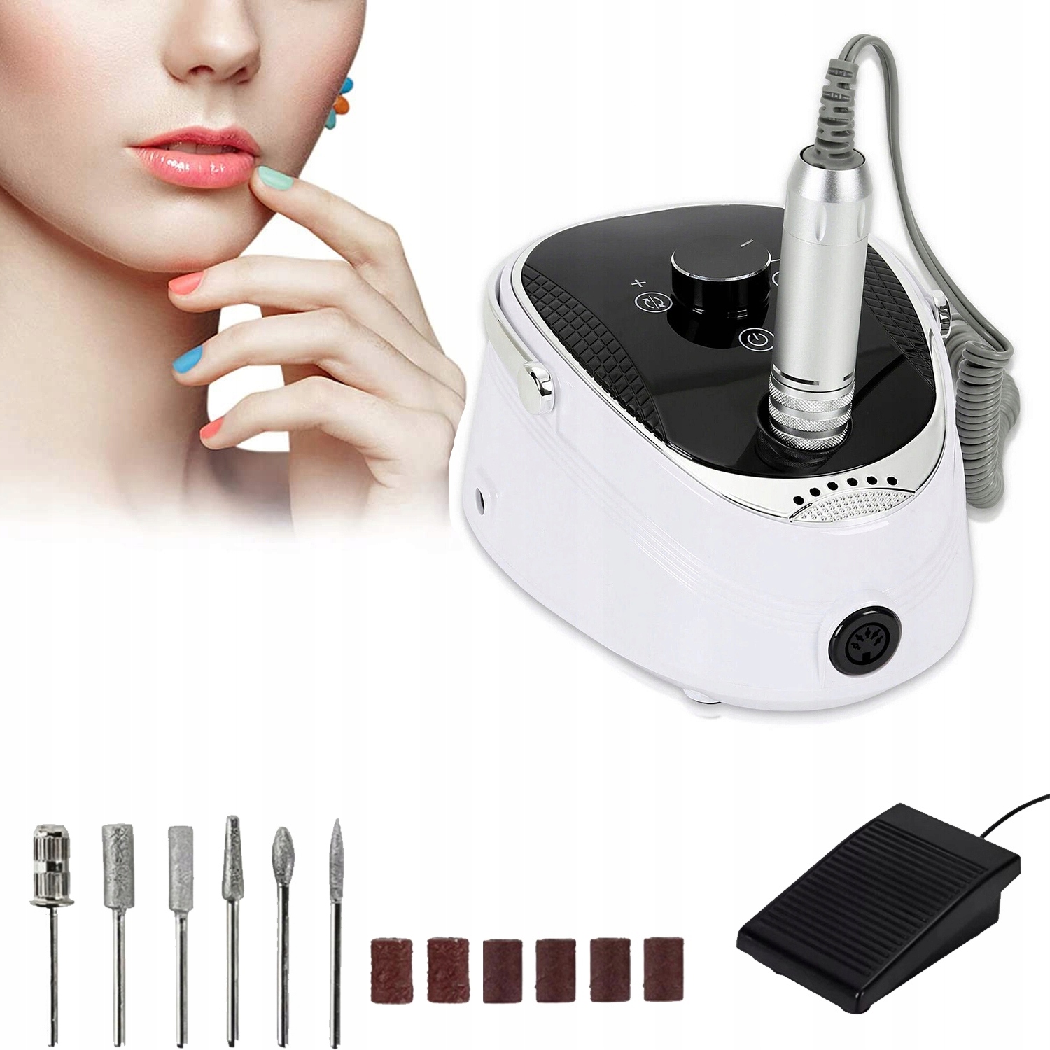 Bruska 50W pro manikúru a pedikúru Profesionální Silná