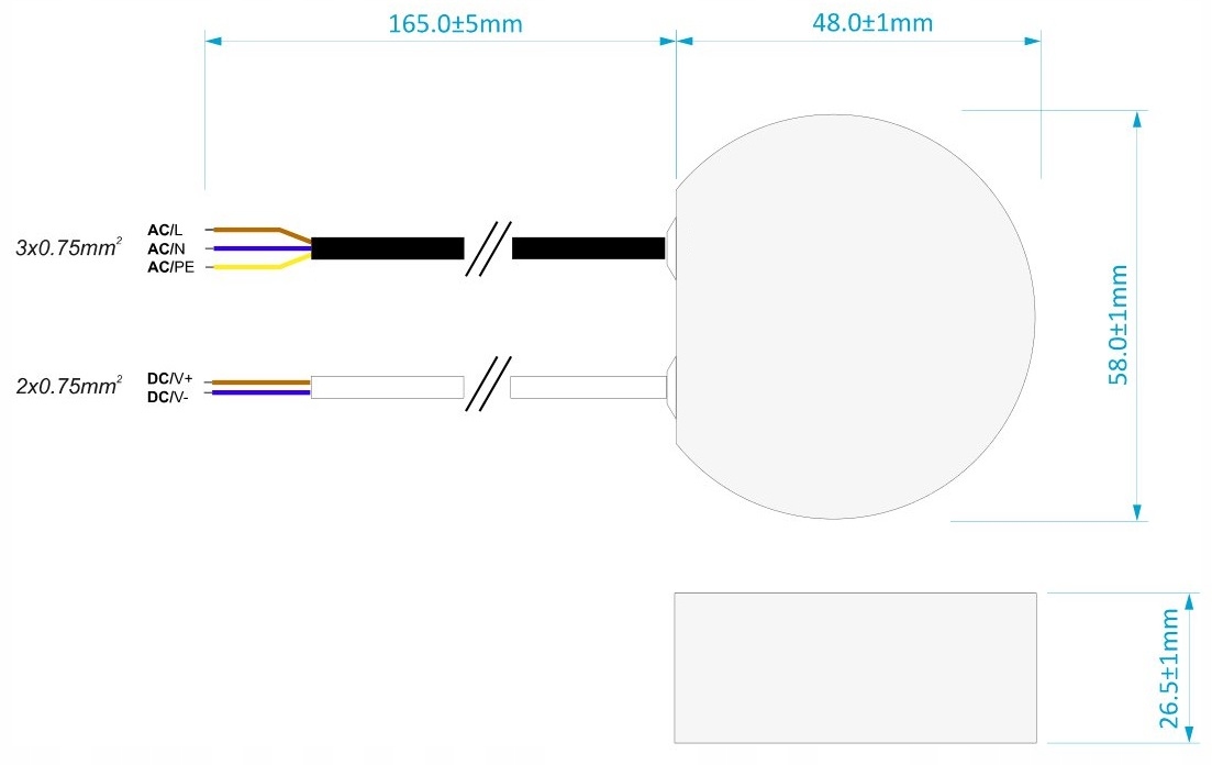 ZASILACZ STAŁONAPIĘCIOWY DO PUSZKI 60MM LED KAMER IP66 12 V 15 W MW POWER Kod producenta A1512Y
