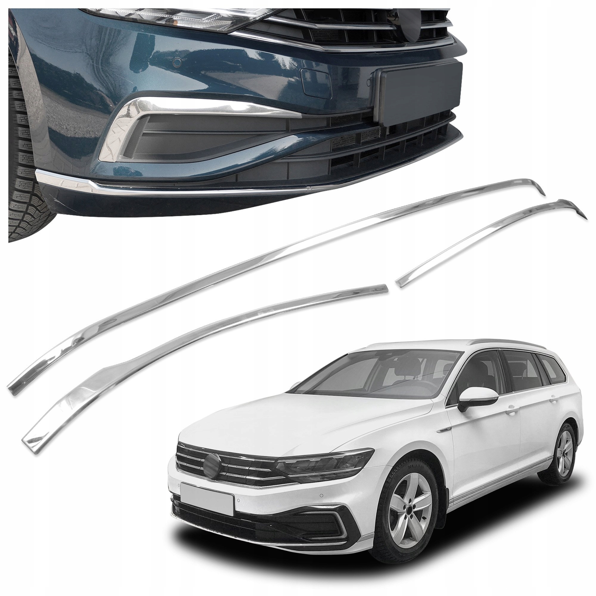 Lišty predného nárazníka pre Vw Passat VIII B8.5 3G 2019-2023 Kombi