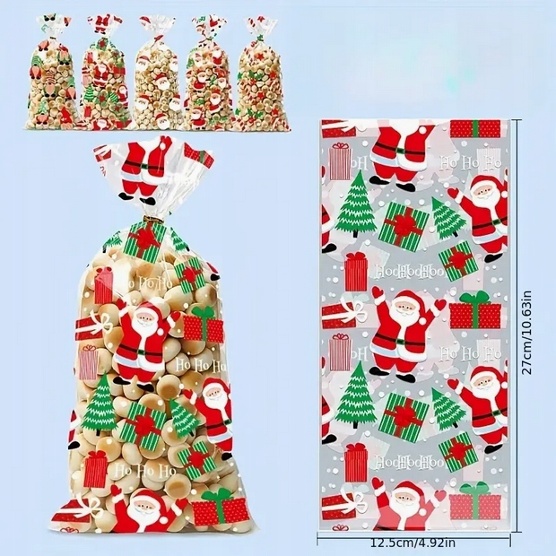 TOREBKI FOLIOWE ŚWIĄTECZNE 50 SZT. Marka bez marki