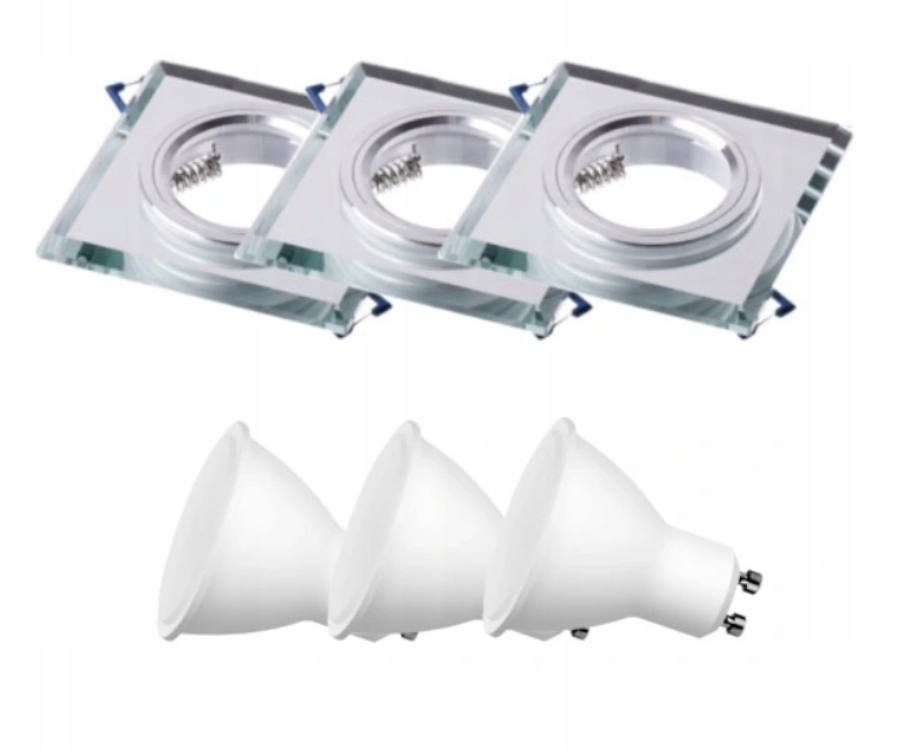 

Zestaw Oprawka Sufitowa Halogen Led 3x +żarówki
