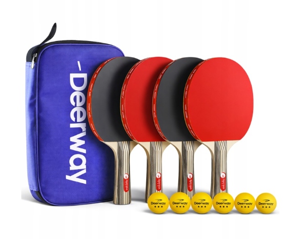 2x Sada Pálky Na Stolní Tenis Ping Ponga Paletky Obal Míčky