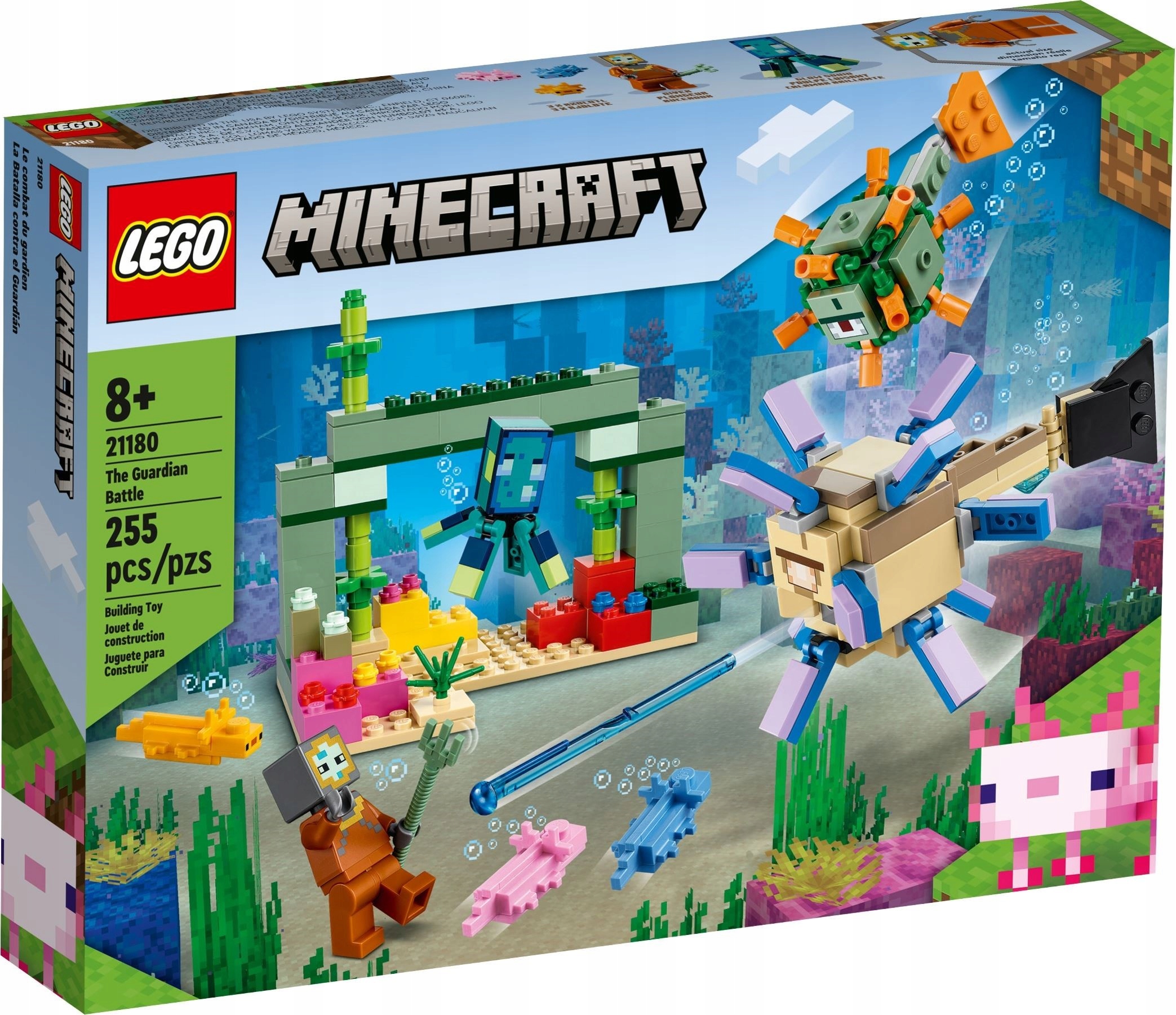 Efterligning omgive Feje LEGO Minecraft Walka ze strażnikami 21180 11600444221 - Allegro.pl