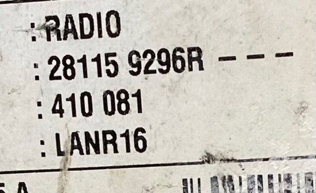 RENAULT KADJAR RADIO NAWIGACJA 281159296R Producent części Renault OE