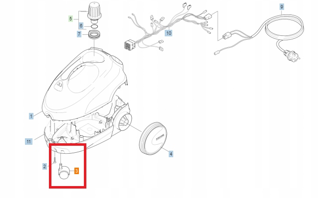 KARCHER Kółko zwrotne do parownicy SC 3 SC 4 SC 5 EAN (GTIN) 4039784587045