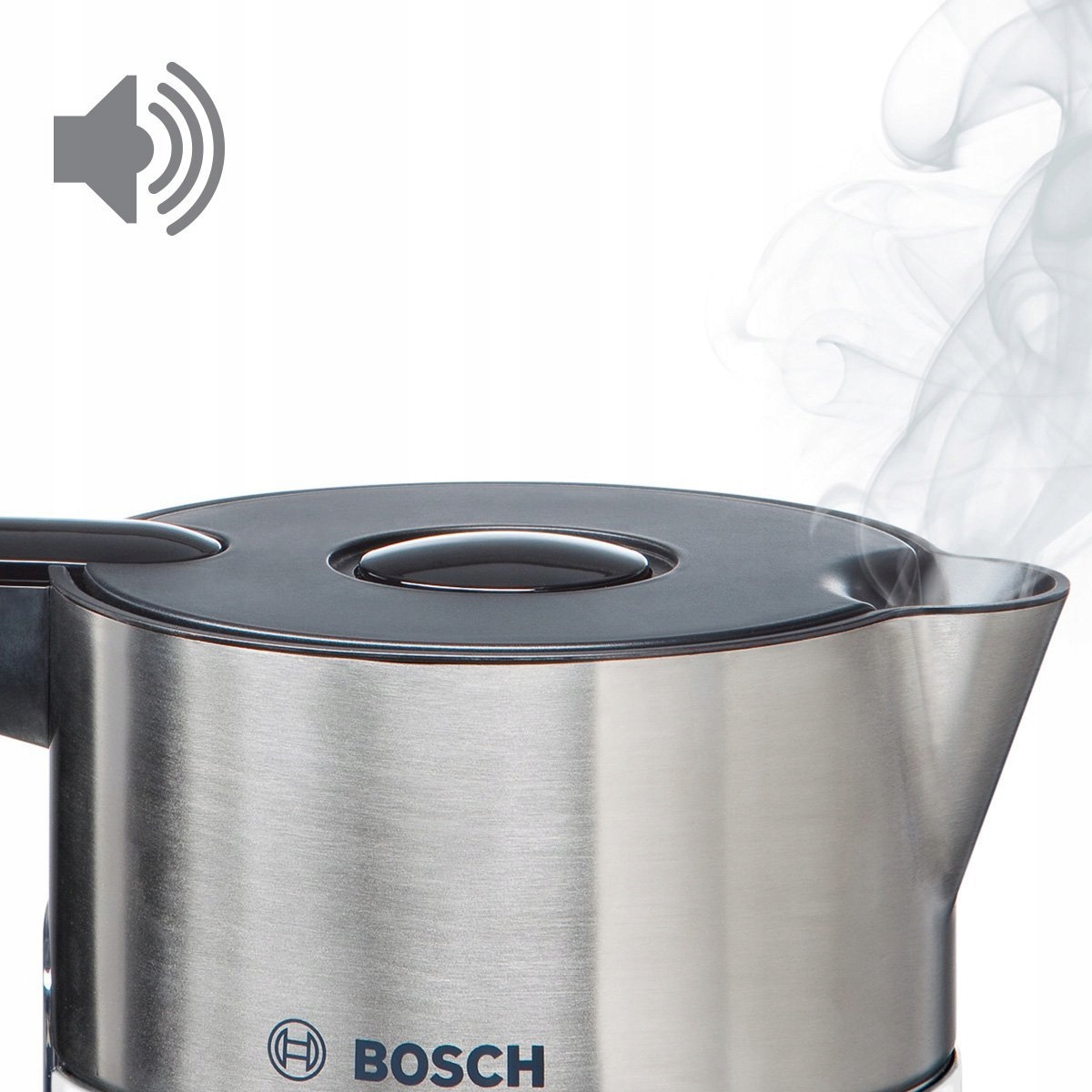 BOSCH Czajnik Bezprzewodowy 1.5L 2400W Biały, Regulacja Temp. — miniatura 2
