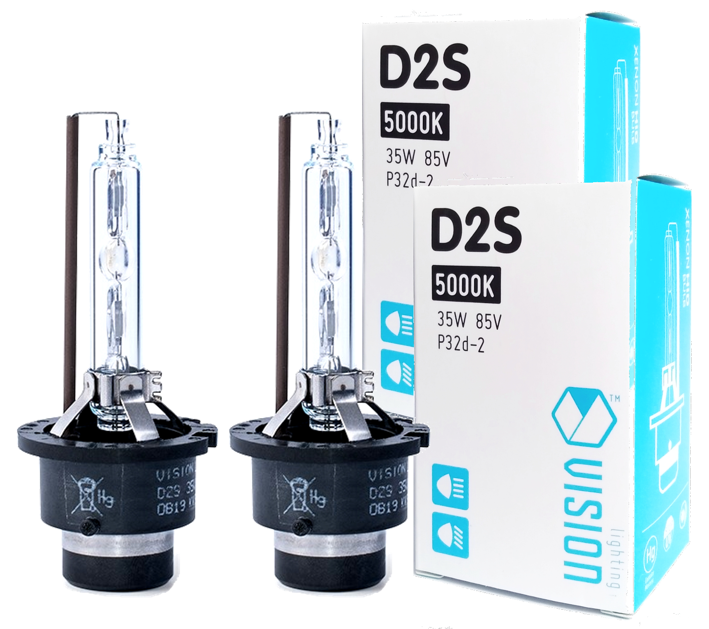 Żarówki Żarniki D2S Xenon 5000K Vision Homologacja