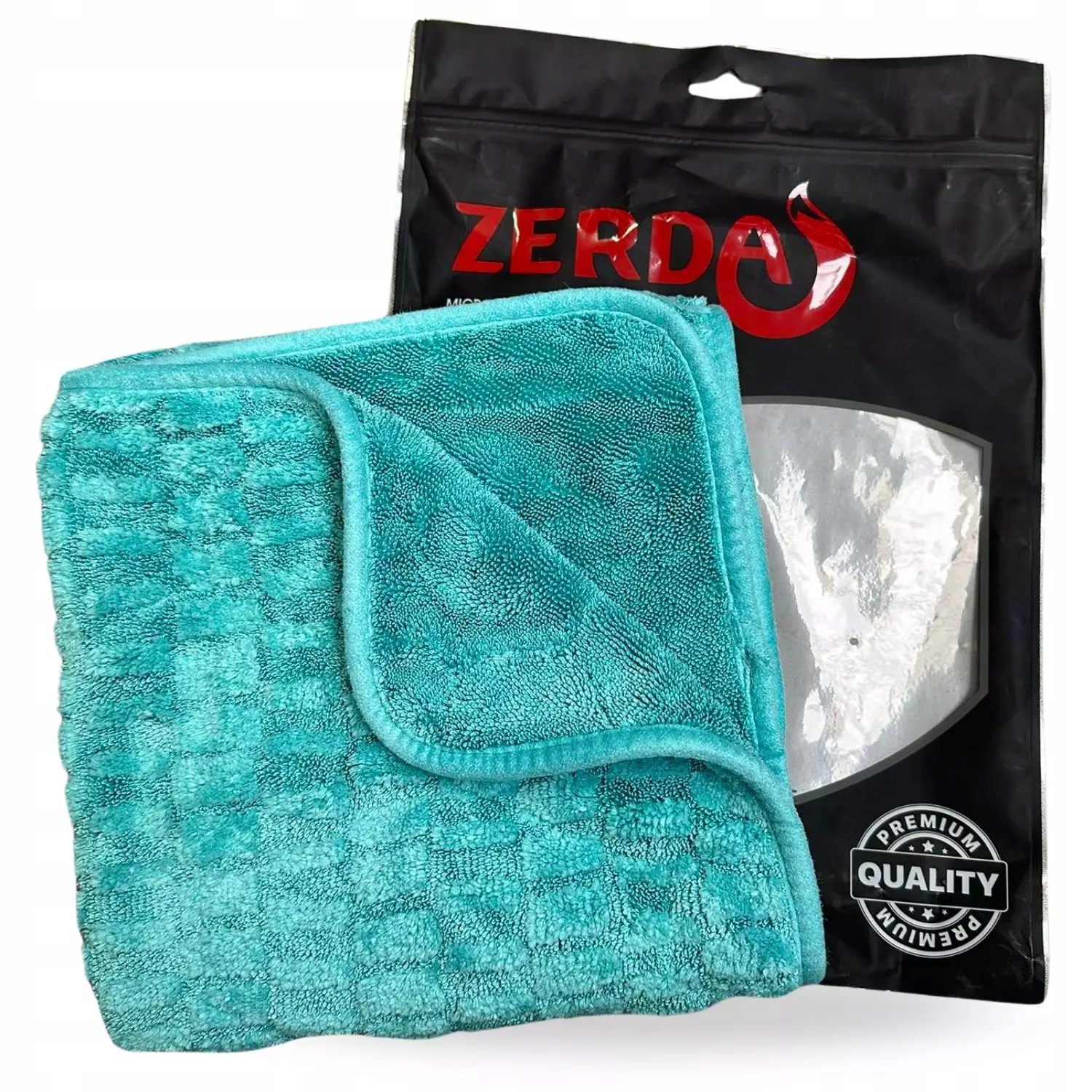 Zerda Checker 50x75CM 950GSM Blue dwustronny ręcznik typu twisted loop