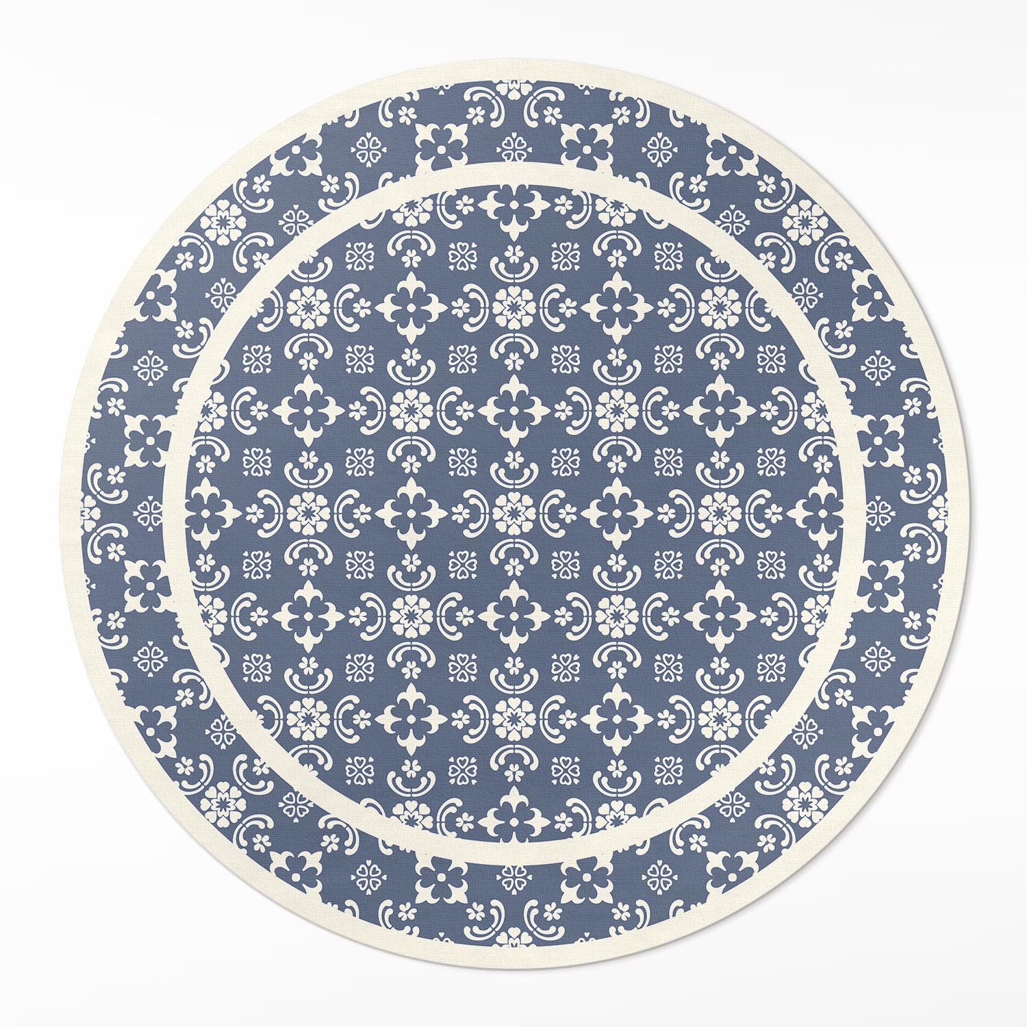 Okrúhly Behúň Vinylový Loft Drobné ornamenty v elegantnom štýle ⌀ 110 cm