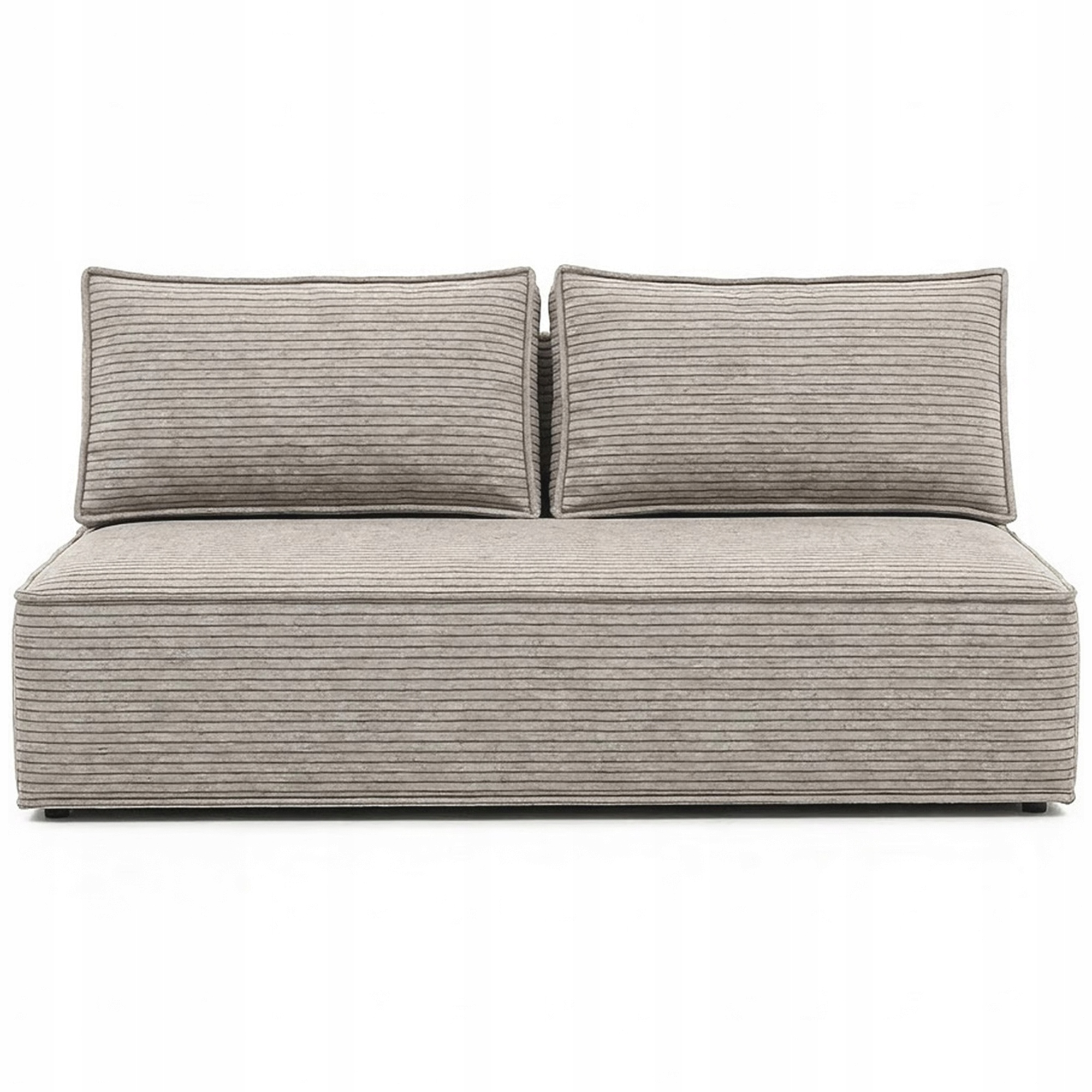 Kanapa Rozkładana z Funkcją Spania Sofa Dwuosobowa Do Salonu Beżowa Mavia