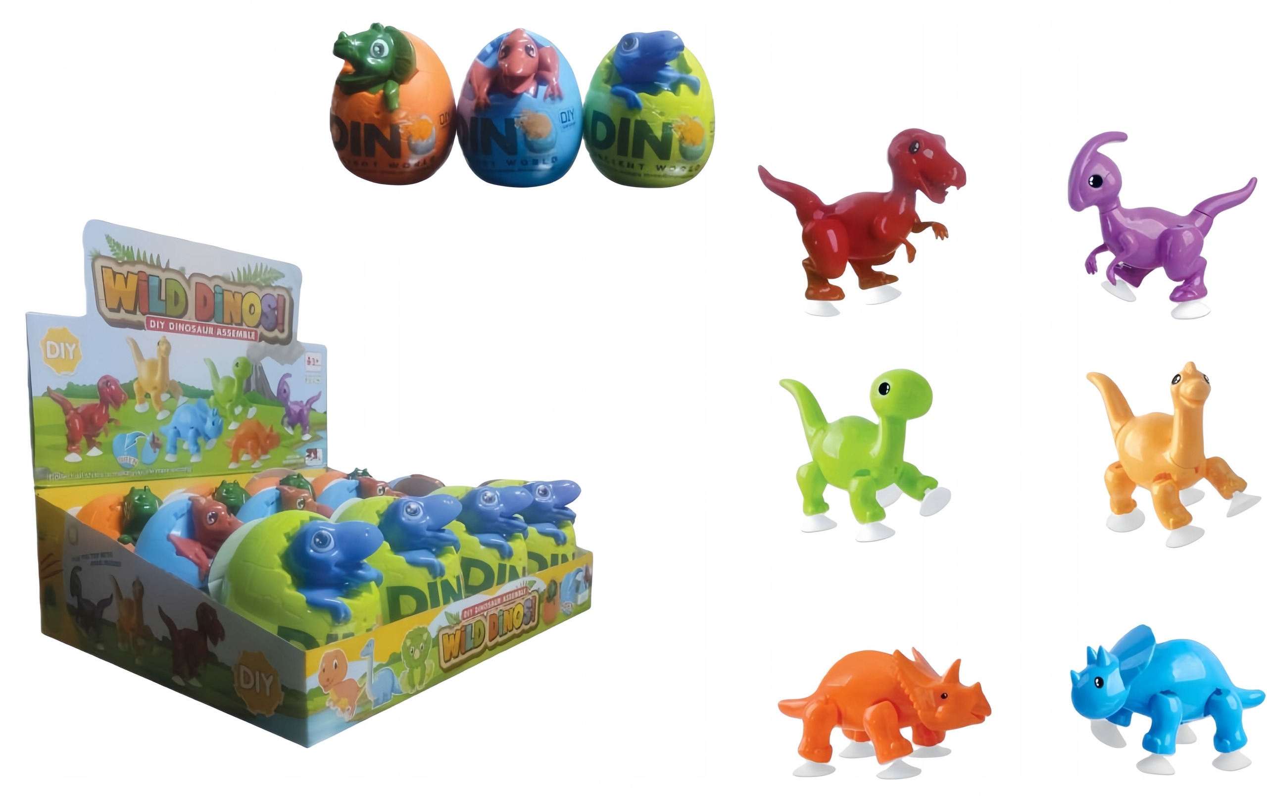 Jajko Dinozaura Figurka Diy Ruchome Kończyny Przyssawki Zestaw dla Dzieci