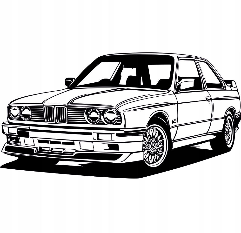

Naklejka na ścianę Samochód Bmw Classic 94x178cm