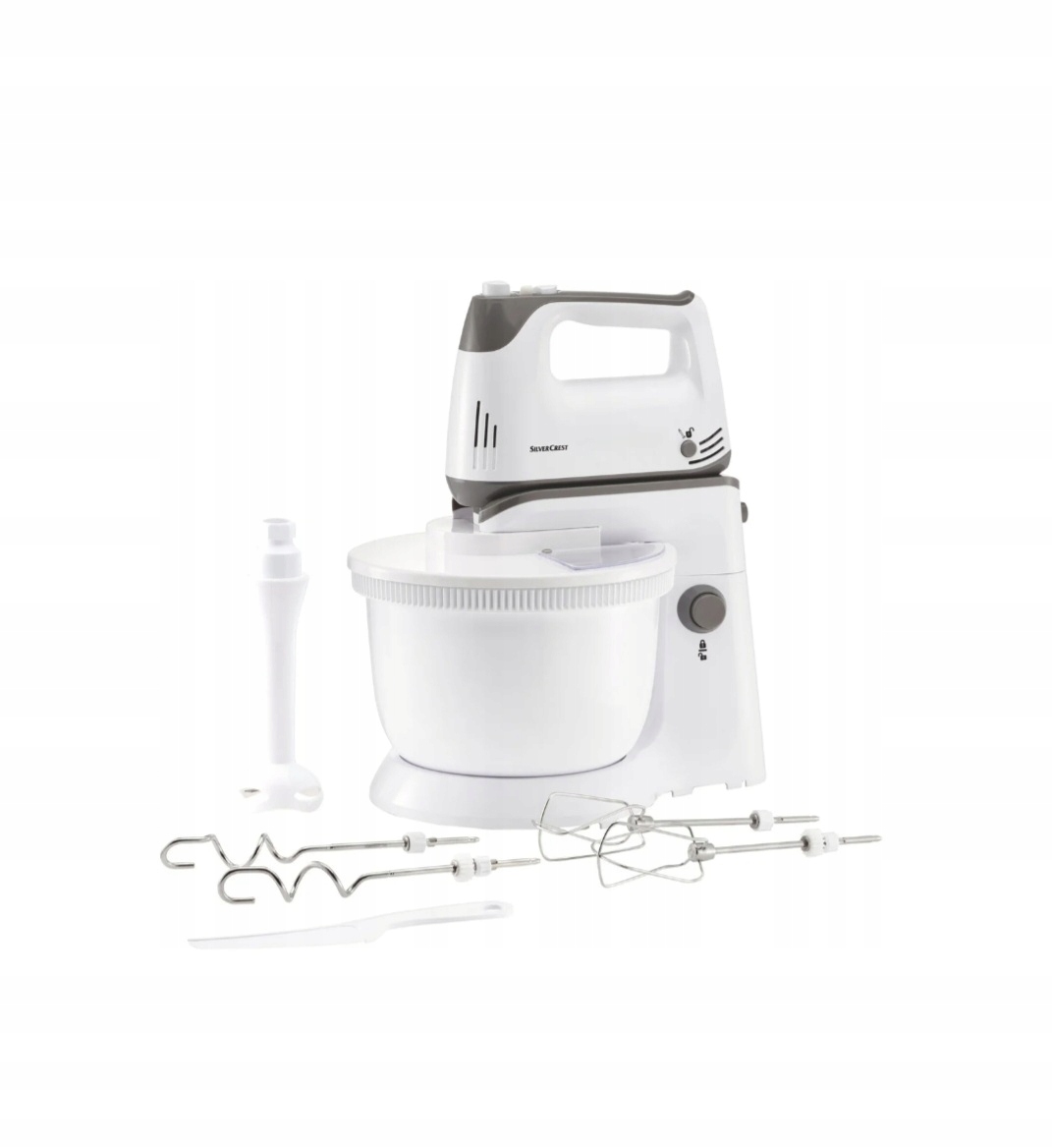 Silvercrest Kitchen Tools Mikser ręczny z misą Shms 300 D2, 300 W Biały