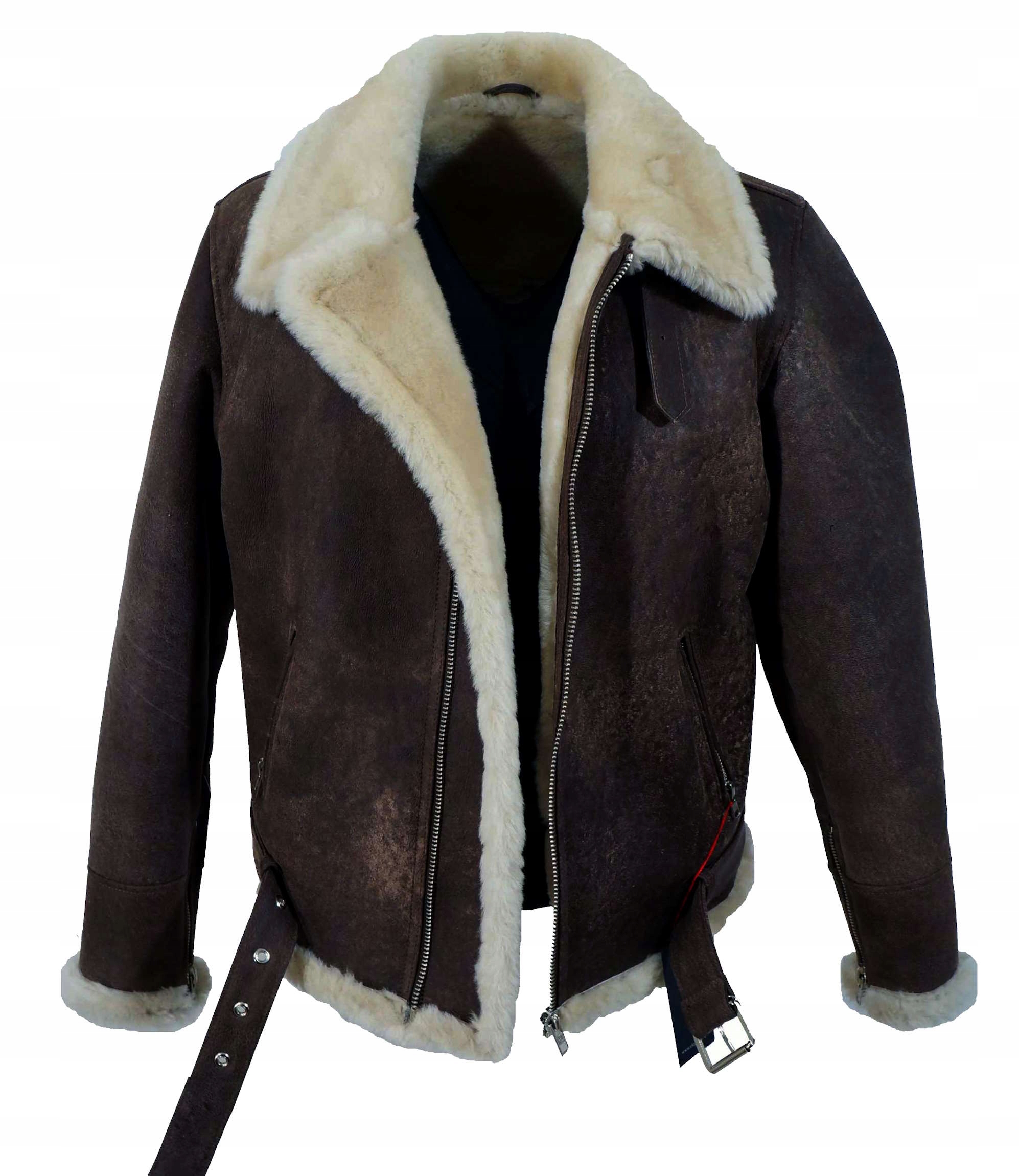 Skórzana PILOTKA Męska ZIMOWA LOTNICZA 303 NOWOŚĆ Rozmiar M