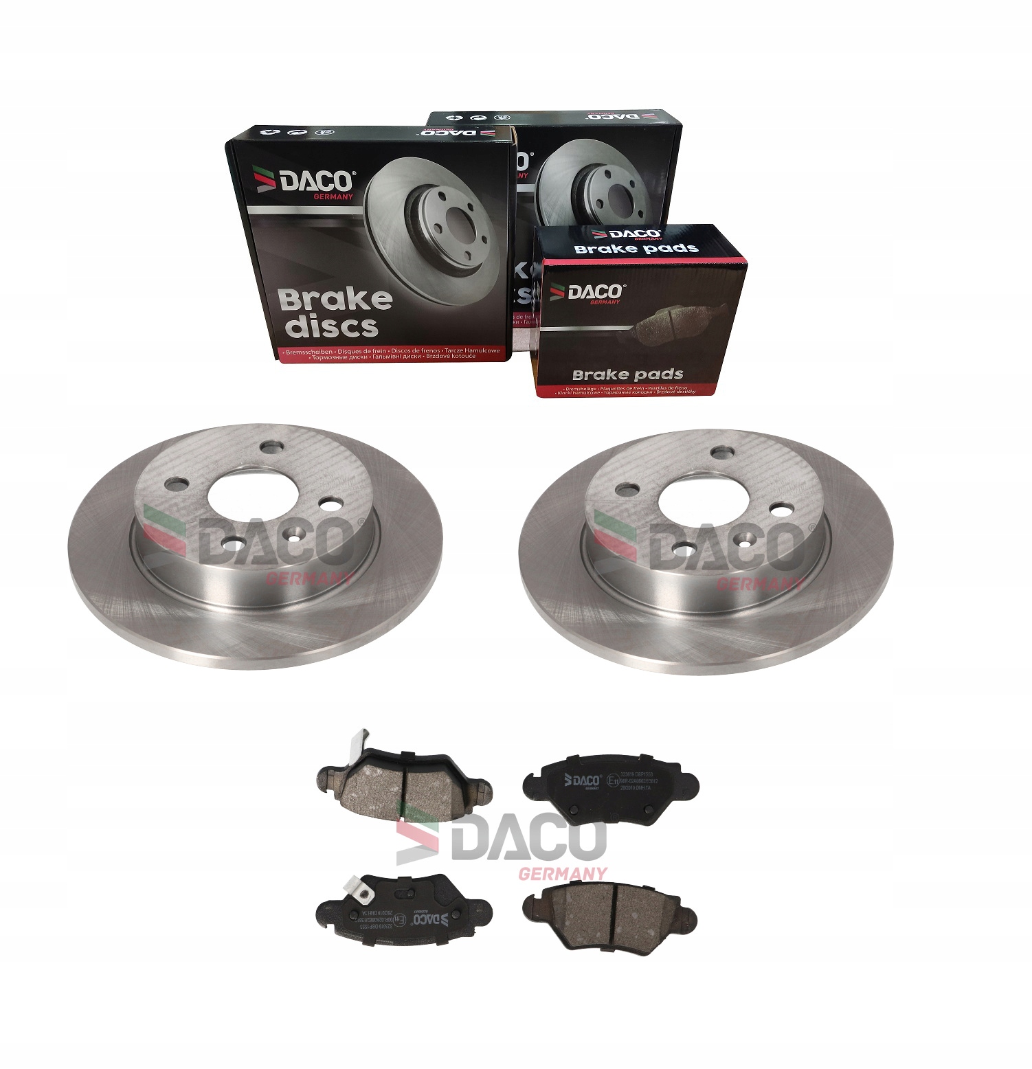 Tarcze i Klocki DACO TYŁ Opel Astra H Meriva 4 Śruby JAKOŚĆ BDB