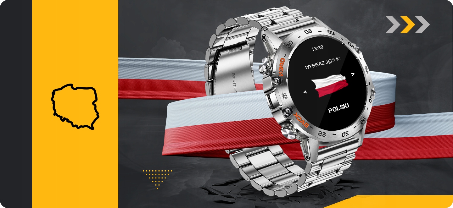 SMARTWATCH ZEGAREK MĘSKI MENU PL ROZMOWY SMART WATCH WODOODPORNY + GRATIS Rodzaj smartwatch