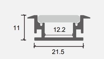 PROFIL LED PODŁOGOWY LP-FLOOR ZESTAW ANOD. 2M. Typ profil do LED