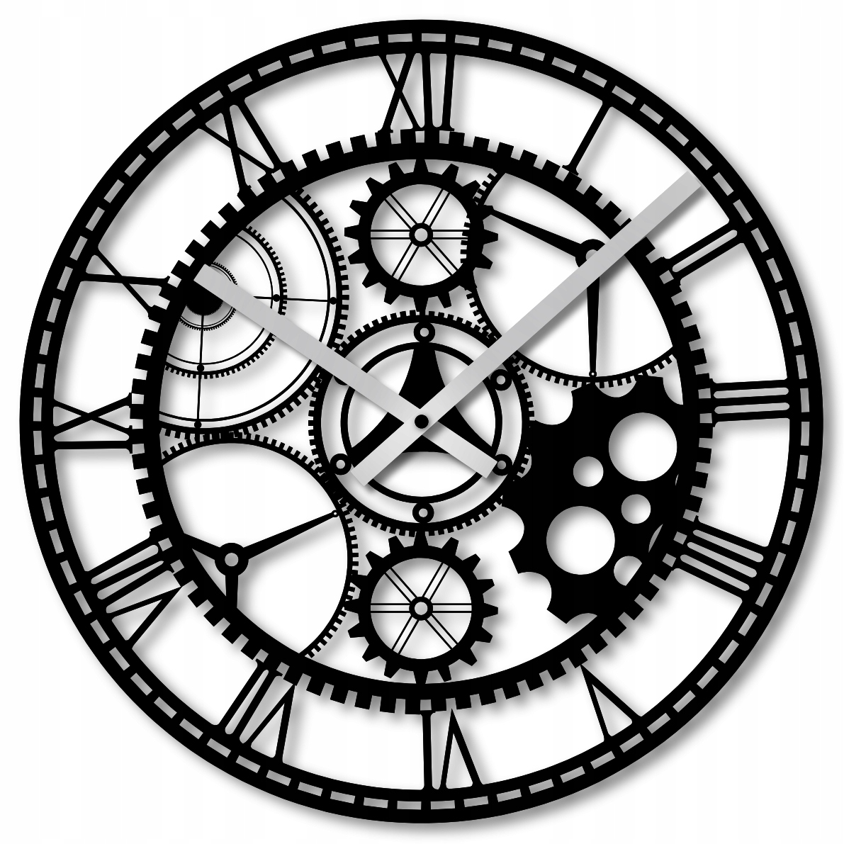 Nástěnné Hodiny 60 cm Nástěnné Hodiny Velké Moderní Geometrické Hodiny Loft