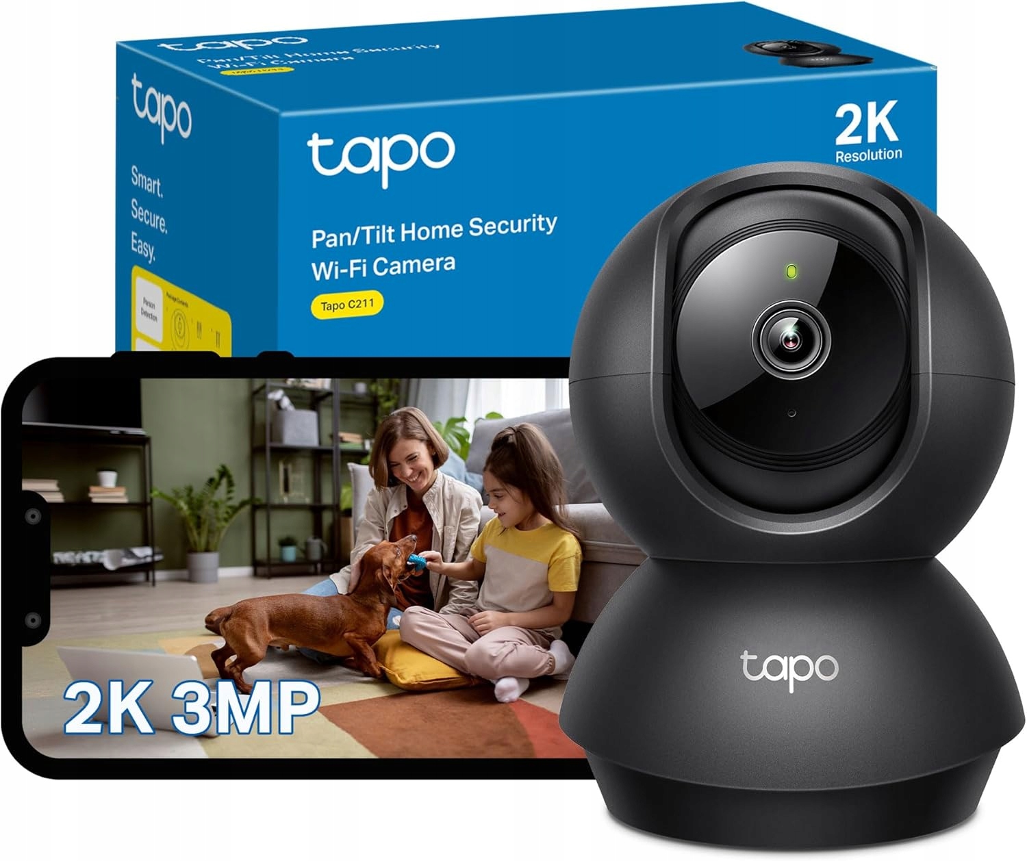 Bezdrátová Otočná Ip Kamera Tp-link Tapo C211 2304 X 1296 Px 3 Mpix 2K