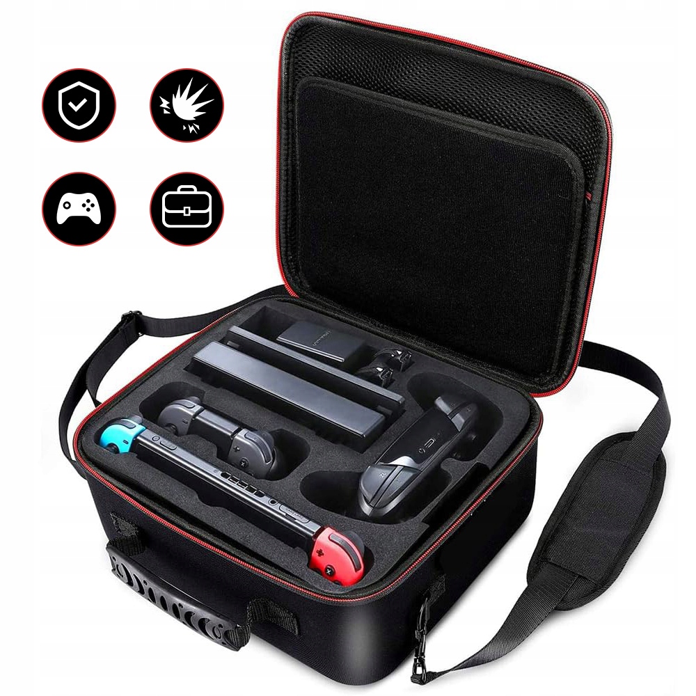 Nintendo Switch Oled V1 V2 Organizer Etui Futerał Walizka Na Konsolę