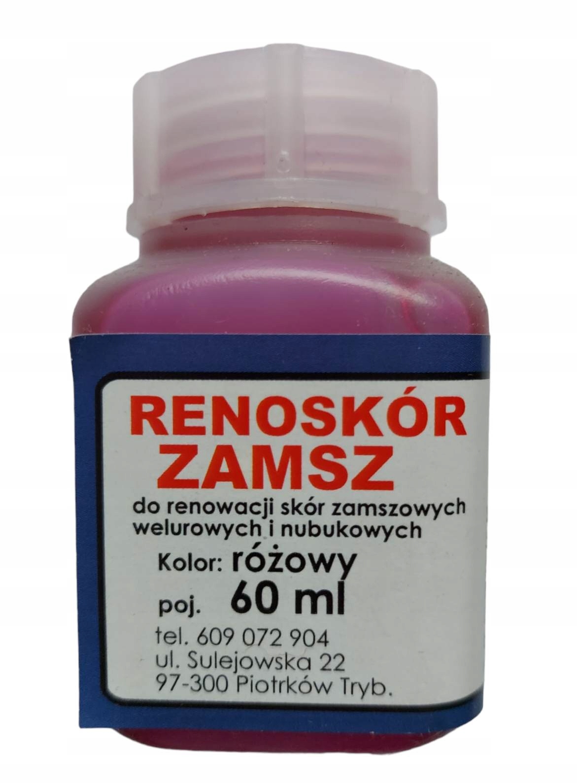 

Farba zamszu weluru nubuku Renoskór Różowy 60ml