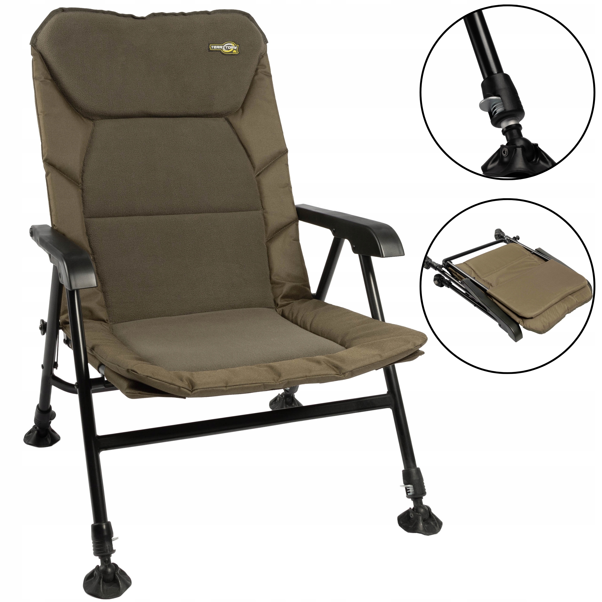 Fotel Wędkarski karpiowy Mikado Territory Chair krzesło do 150kg