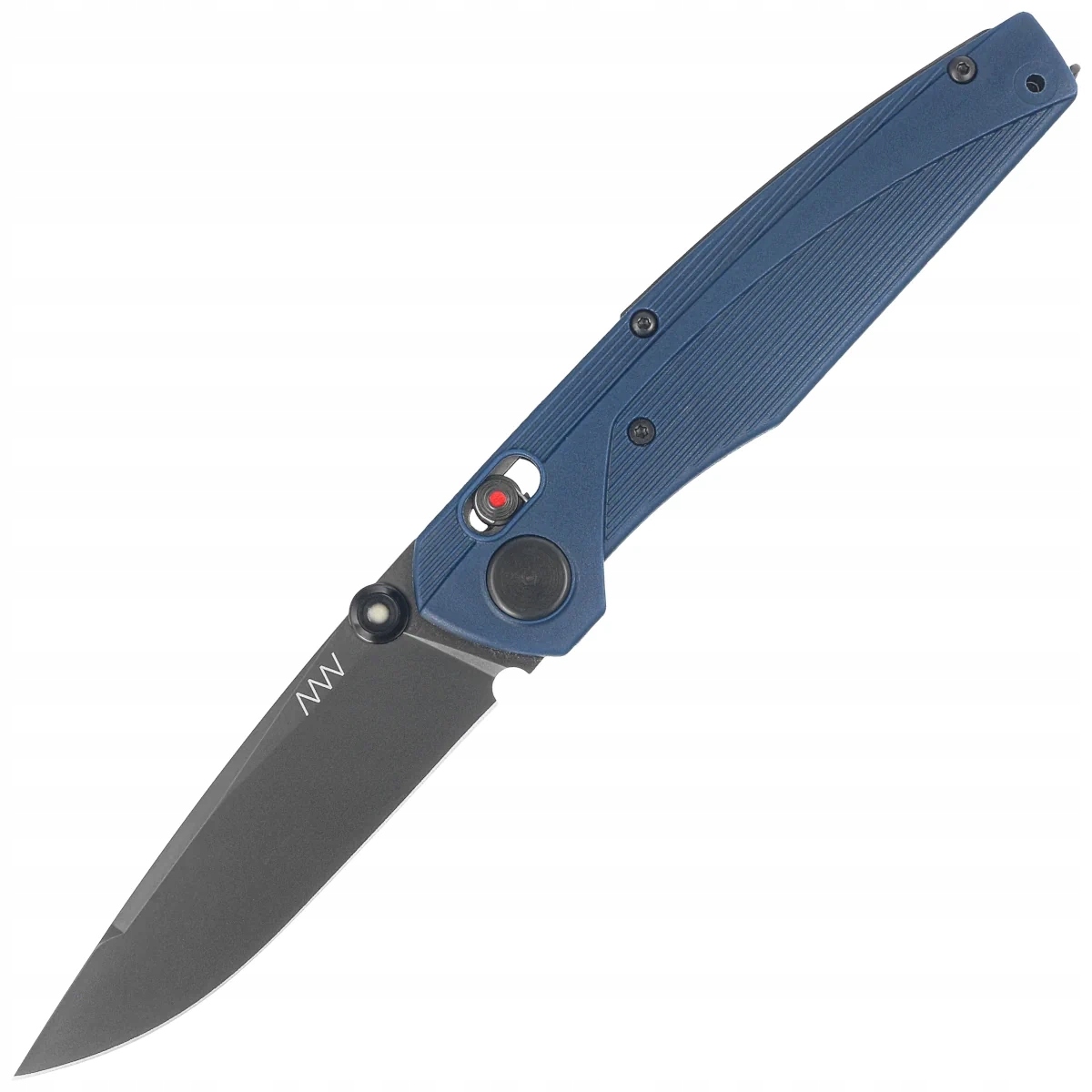 Nůž Anv A100 Bb Blue Grn, Black DLC Sleipner fluorescenční kolík